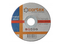 Darbo įrankiai. Įrankių priedai. Metalo pjovimo diskai. Metalo pjovimo diskas D115x1x22 Cortex