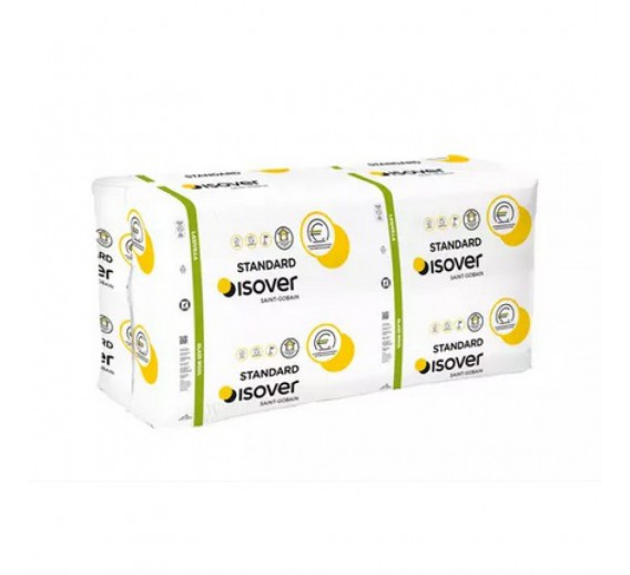 Statybinės medžiagos. Šiltinimo medžiagos. Akmens vata. Vata ISOVER. Mineralinė vata ISOVER Standard 35 175x565x1170 mm 