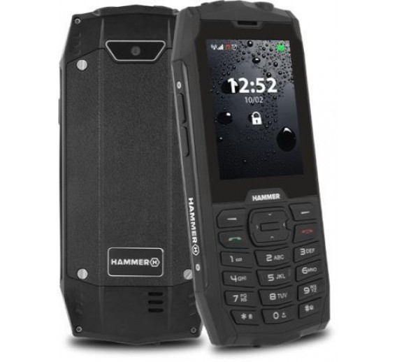 Elektronikos prekės. Mobilieji telefonai ir planšetiniai kompiuteriai. Mobilieji telefonai myPhone. Mobilus telefonas MyPhone HAMMER 4 Black 