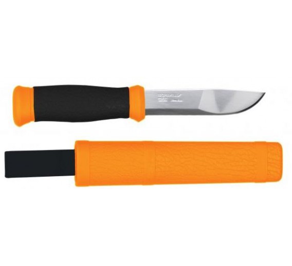 Darbo įrankiai. Mechaniniai įrankiai. Peiliai ir geležtės. Statybiniai peiliai, iškylavimo peiliai. Morakniv® 2000 Hi-Vis oranžinis peilis