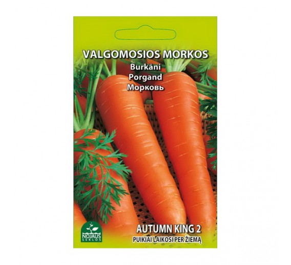 Sodo ir daržo prekės. Sėklos, daigyklos, durpinės tabletės. Morkų sėklos. Morkos Autumn king 2, 4 m 