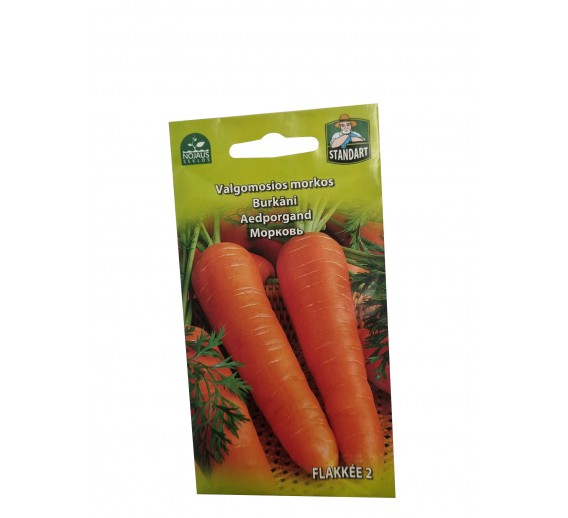 Sodo ir daržo prekės. Sėklos, daigyklos, durpinės tabletės. Morkų sėklos. Morkos Flakkee2, 5 g