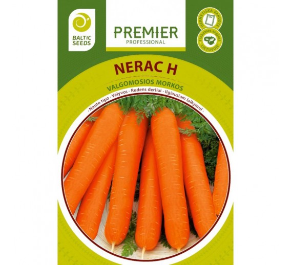 Sodo ir daržo prekės. Sėklos, daigyklos, durpinės tabletės. Morkų sėklos. Morkos Nerac H 600 sėklos 