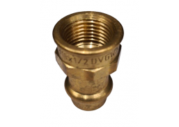 Santechnikos prekės. Vamzdynų sistemos. Vamzdžių sujungimo detalės. Varinės jungtys. Mova CU press 15x1/2