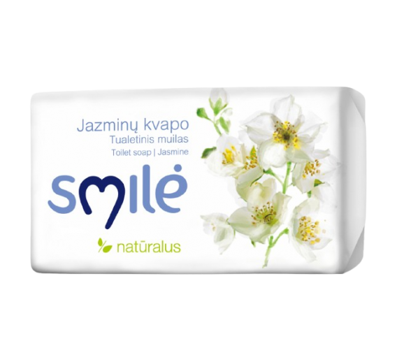 Švaros prekės. Muilas, pasta rankoms plauti. Muilas jazminų kvapo Smilė 90g 
