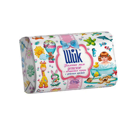 Švaros prekės. Muilas, pasta rankoms plauti. Muilas kūdikiams Shik su lakišium 140 g. 