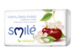 Švaros prekės. Muilas, pasta rankoms plauti. Muilas vyšnių kvapo Smilė 90g 