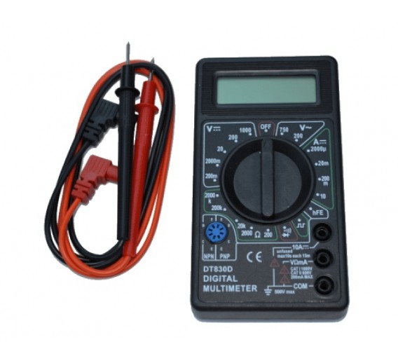 Elektros prekės. Testeriai ir multimetrai, laikmačiai. Multimetras DT830D+BUZ 