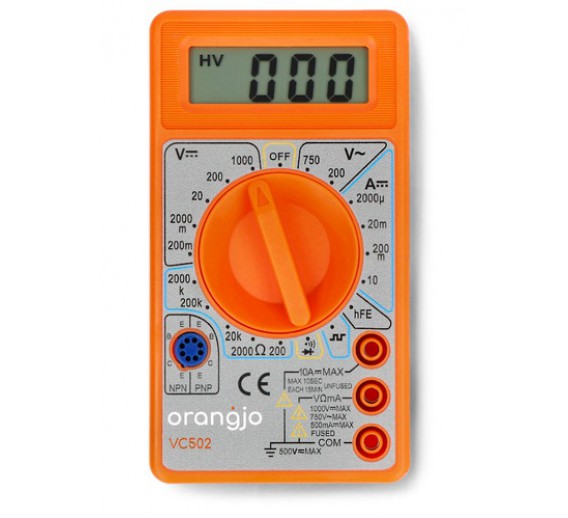 Elektros prekės. Testeriai ir multimetrai, laikmačiai. Multimetras su garso signalu VC502 