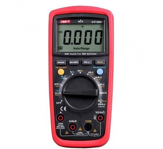 Elektros prekės. Testeriai ir multimetrai, laikmačiai. Multimetras UT139C /UNI-T/ 