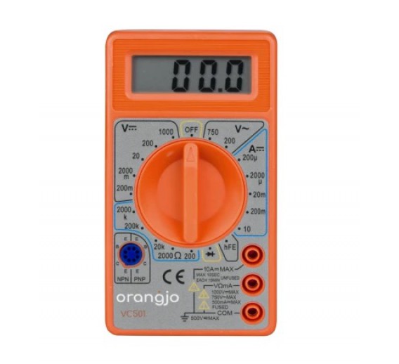 Elektros prekės. Testeriai ir multimetrai, laikmačiai. Multimetras VC501 