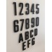 Vidaus apdailos prekės. Durys, jų dalys. Adreso numeriai. Namo numeris Nr. A antracito spalvos, 120 mm. 