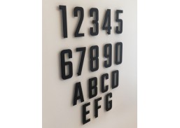 Vidaus apdailos prekės. Durys, jų dalys. Adreso numeriai. Namo numeris Nr. C antracito spalvos, 120 mm. 