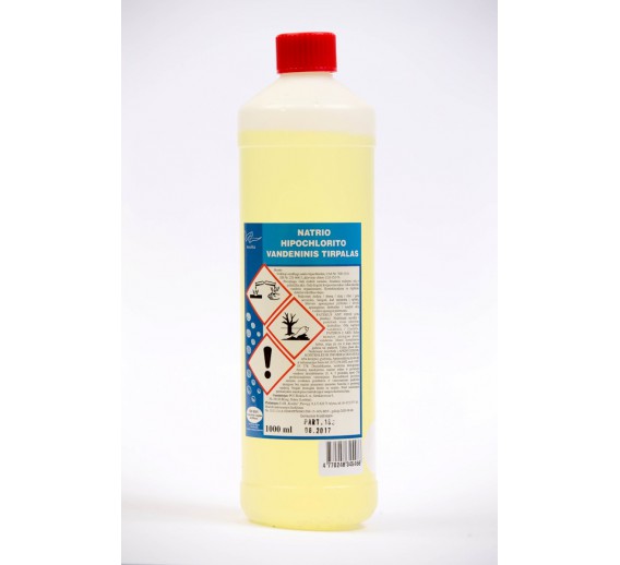 Švaros prekės. Buitinė chemija, valikliai. Natrio hipochloritas KNC, 1 l 