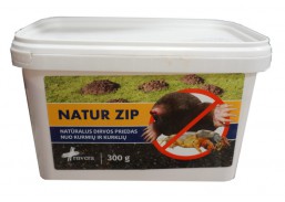 Sodo ir daržo prekės. Priemonės prieš kenkėjus. Priemonės prieš žiurkes, peles ir kurmius. Natur Zip nuo kurmių ir kurklių 300 g 