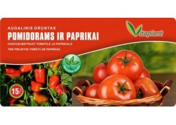 Sodo ir daržo prekės. Trąšos ir durpių substratai. Durpių ir žemių substratai. Natūralus augalinis gruntas pomidorams ir paprikai 15l 