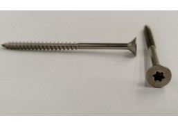 Tvirtinimo detalės. Medsraigčiai, savisriegiai, savigręžiai. Nerūdijančio plieno medsraigčiai A2. Nerūdijančio plieno medsraigtis A2, 4.5x80 mm 