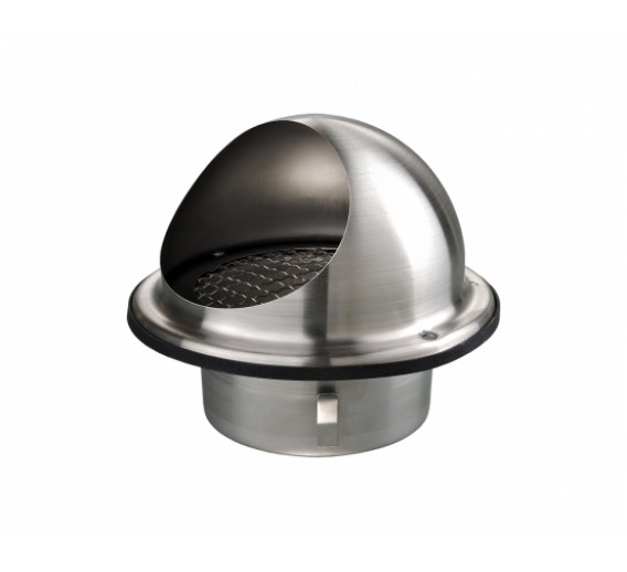 Šildymas ir vėdinimas. Ventiliacinės grotelės. Nerūdijančio plieno vėdinimo grotelės D160 mm 
