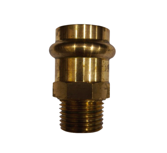 Santechnikos prekės. Vamzdynų sistemos. Vamzdžių sujungimo detalės. Varinės jungtys. Nipelis CU press 22x1/2