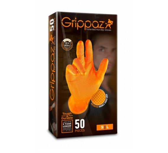 Darbo saugos prekės. Darbo pirštinės. Nitrilinės pirštinės GRIPPAZ-246 L 50vnt 