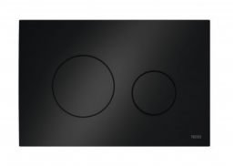 Santechnikos prekės. Vonios įranga. WC bakelių dalys. Nuleidimo plokštelė TECEloop plastikinė juoda 