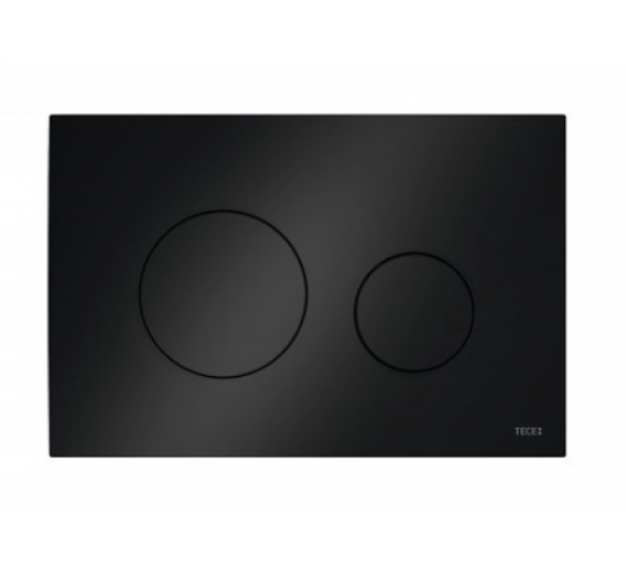 Santechnikos prekės. Vonios įranga. WC bakelių dalys. Nuleidimo plokštelė TECEloop plastikinė juoda 