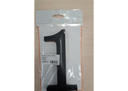 Vidaus apdailos prekės. Durų furnitūra. Adreso numeriai. Numeris namo juodas 180mm Nr.1 