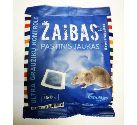 Sodo ir daržo prekės. Priemonės prieš kenkėjus. Priemonės prieš žiurkes, peles ir kurmius. Nuodai graužikams Žaibas Brod pasta, 150 g 