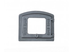 Metalų gaminiai . Ketaus gaminiai. Orkaitės durelės su stiklu 370x325 mm 