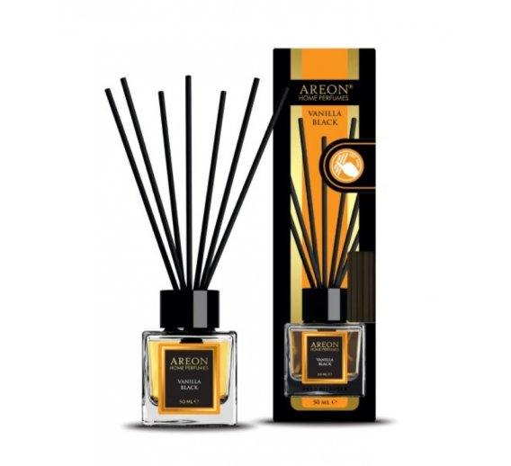 Švaros prekės. Oro gaivikliai, namų kvapai. Oro gaiviklis Areon Lux Vannila Black 50ml 