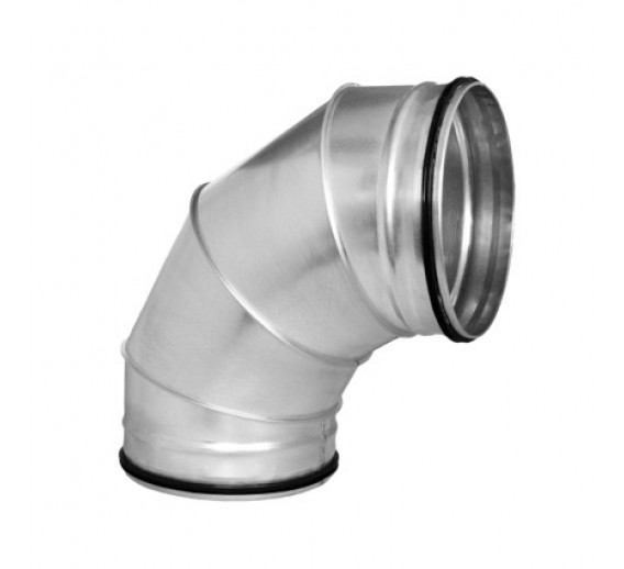 Šildymo ir vėdinimo įranga. Šildymas ir vėdinimas. Ortakiai. Skardiniai ortakiai. Ortakio alkūnė 90 laipsn. d-250 mm 