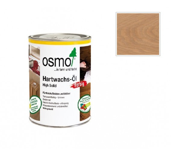 Dažai. Medienos apsaugos ir dekoravimo priemonės. Aliejus medienai. Osmo Hardwax aliejus Tints 3067 šv. pilka 0.75l 