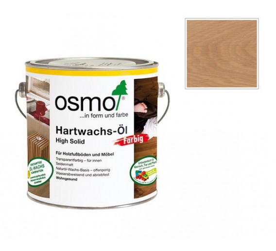 Dažai. Medienos apsaugos ir dekoravimo priemonės. Aliejus medienai. Osmo Hardwax aliejus Tints 3067 šv. pilka 2.5l 