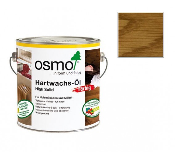 Dažai. Medienos apsaugos ir dekoravimo priemonės. Aliejus medienai. Osmo Hardwax aliejus Tints 3071 medaus sp. 2.5l 