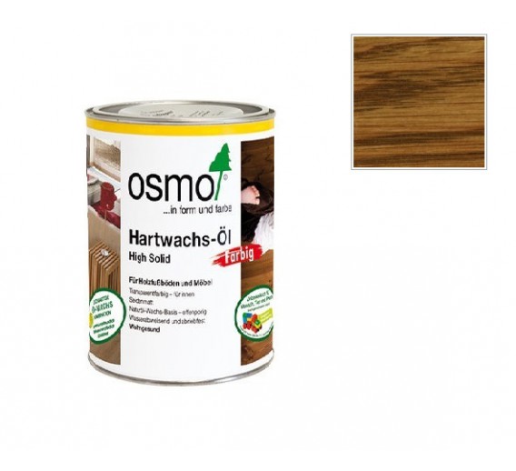 Dažai. Medienos apsaugos ir dekoravimo priemonės. Aliejus medienai. Osmo Hardwax aliejus Tints 3072 gintarinė sp. 0.75l 