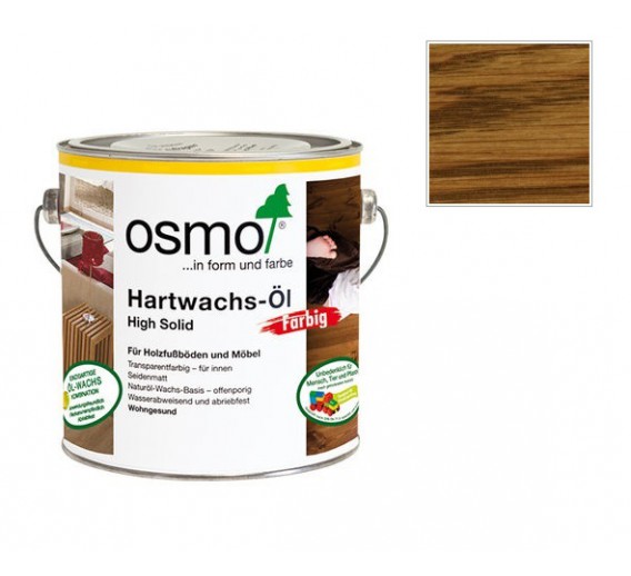 Dažai. Medienos apsaugos ir dekoravimo priemonės. Aliejus medienai. Osmo Hardwax aliejus Tints 3072 gintarinė sp. 2.5l 