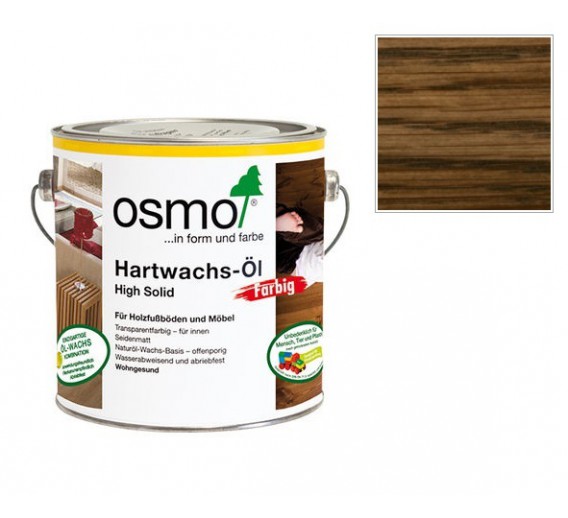 Dažai. Medienos apsaugos ir dekoravimo priemonės. Aliejus medienai. Osmo Hardwax aliejus Tints 3073 žemės sp. 2.5l 
