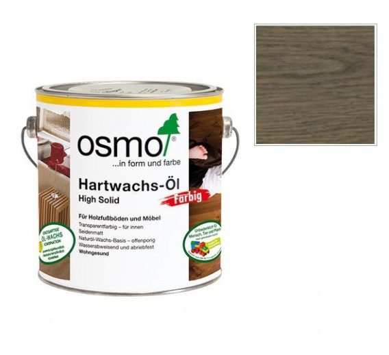 Dažai. Medienos apsaugos ir dekoravimo priemonės. Aliejus medienai. Osmo Hardwax aliejus Tints 3074 grafito sp. 2.5l 