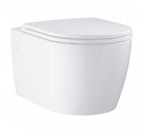 Santechnikos prekės. Vonios įranga. Klozetai, bidė, klozetų dangčiai. Klozetai, bidė. Pakabinamas klozetas su dangčiu BAU CERAMIC SC+QR