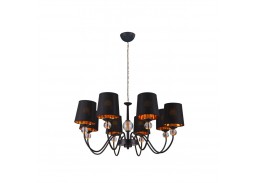 Apšvietimas. Pakabinami šviestuvai. Pakabinamas šviestuvas GM-215/8 black+gold 