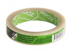 Vidaus apdailos prekės. Pakavimo, izoliacinės, lipnios juostos. Pakavimo juostos, pakavimo medžiagos. Pakavimo juosta 19mm x 55m skaidri ZOOM 
