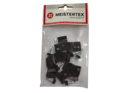 Metalų gaminiai . Tvoros, tvoralentės, tinklai tvoroms. Tvorų tvirtinimo elementai. Panelės laikiklis rudas 10vnt 