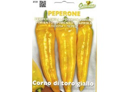 Sodo ir daržo prekės. Sėklos, daigyklos, durpinės tabletės. Paprikų sėklos. Paprika Corno di toro giallo Hortus 0,5g 