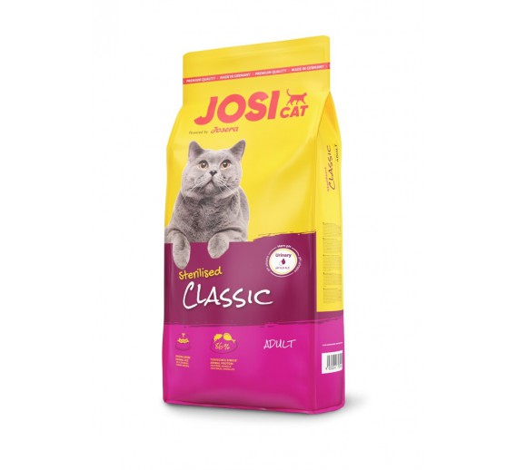 Gyvūnų prekės. Gyvūnėlių priežiūros priemonės. Naminių gyvūnų maistas. Pašaras katėms JosiCat Sterilised Classic 10 kg 
