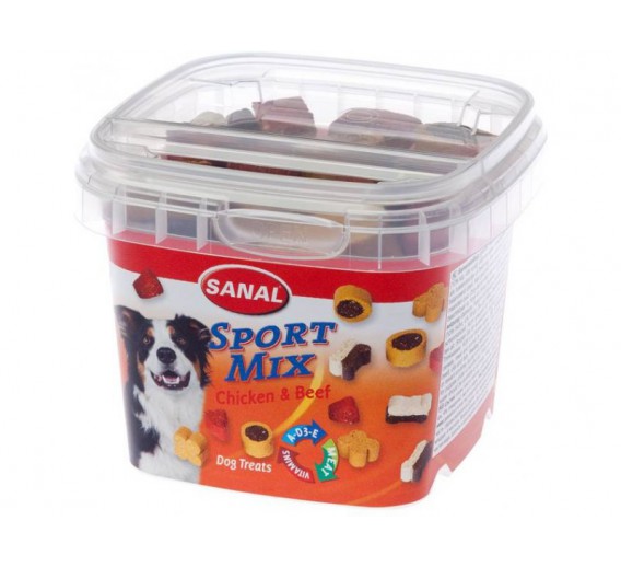 Gyvūnų prekės. Gyvūnėlių priežiūros priemonės. Naminių gyvūnų maistas. Pašaro papildas šunims Sanal Dog Sport Mix cup 100 g 