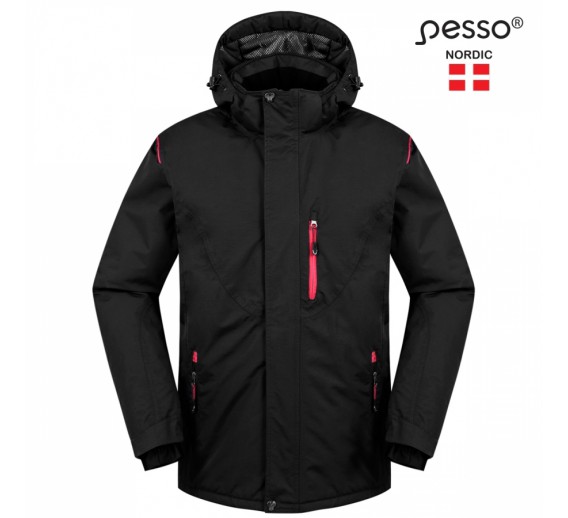 Darbo saugos prekės. Darbo drabužiai. Striukės. Pašiltinta striukė PESSO HELSINKI juoda, XL 