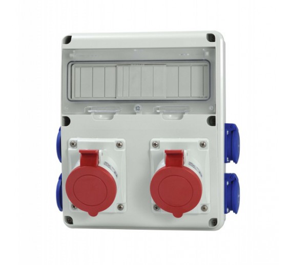 Elektros prekės. Elektros skydai, paskirstymo dėžės. Paskirstymo dėžė 633D.11WW Scame 2x16A, 4x230V 