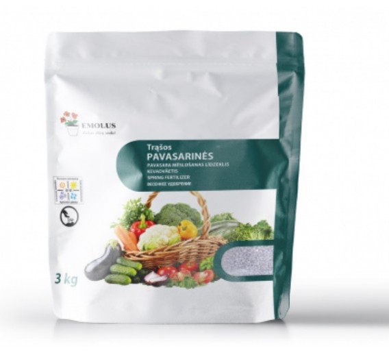 Sodo ir daržo prekės. Trąšos ir durpių substratai. Trąšos. Birios trąšos. Pavasarinės trąšos EMOLUS 3 kg 