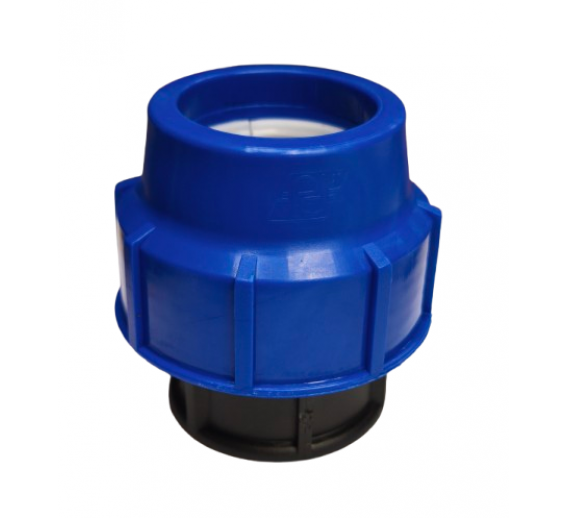 Santechnikos prekės. Vamzdynų sistemos. Lauko vandentiekis. Plastikinės lauko vandentiekio jungtys. PE balnas 32x3/4