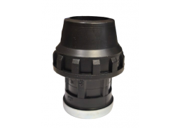 Santechnikos prekės. Vamzdynų sistemos. Lauko vandentiekis. Plastikinės lauko vandentiekio jungtys. PE jungtis vidinis sriegis 50x1